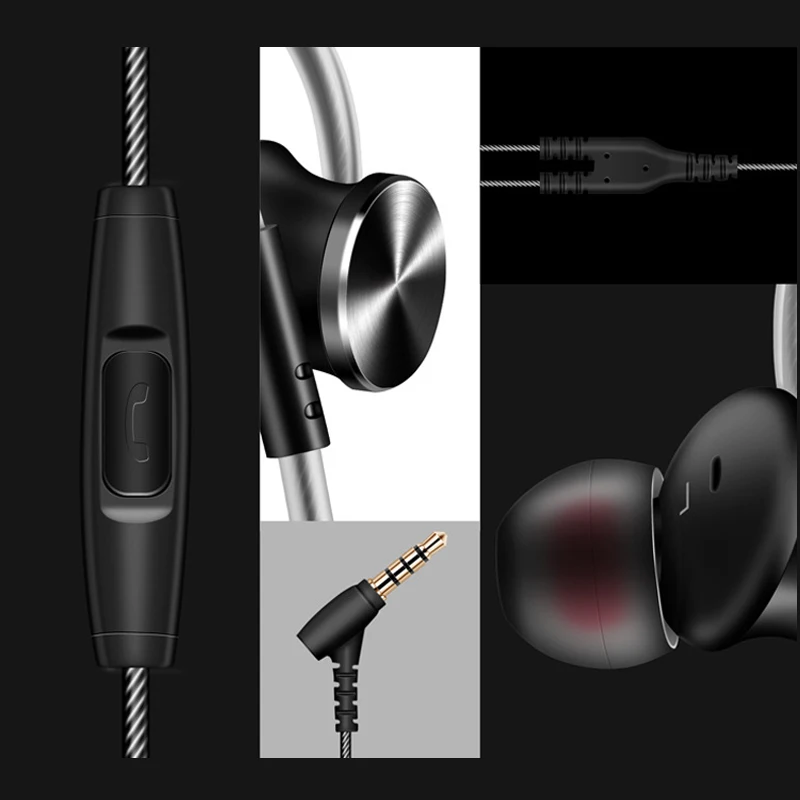 IBESI W3 наушники в ухо 3 5 мм разъем шумоподавление Гарнитура HiFi стерео с микрофоном