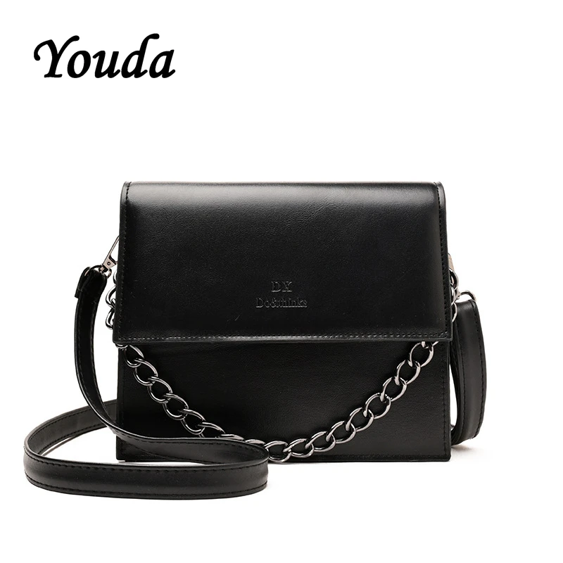 

Youda Fashion Style PU Fabric Ladies Flip Cover Messenger Bags Solid Color Simple Casual Shoulder Bag Vintage Mobile Phone Pouch