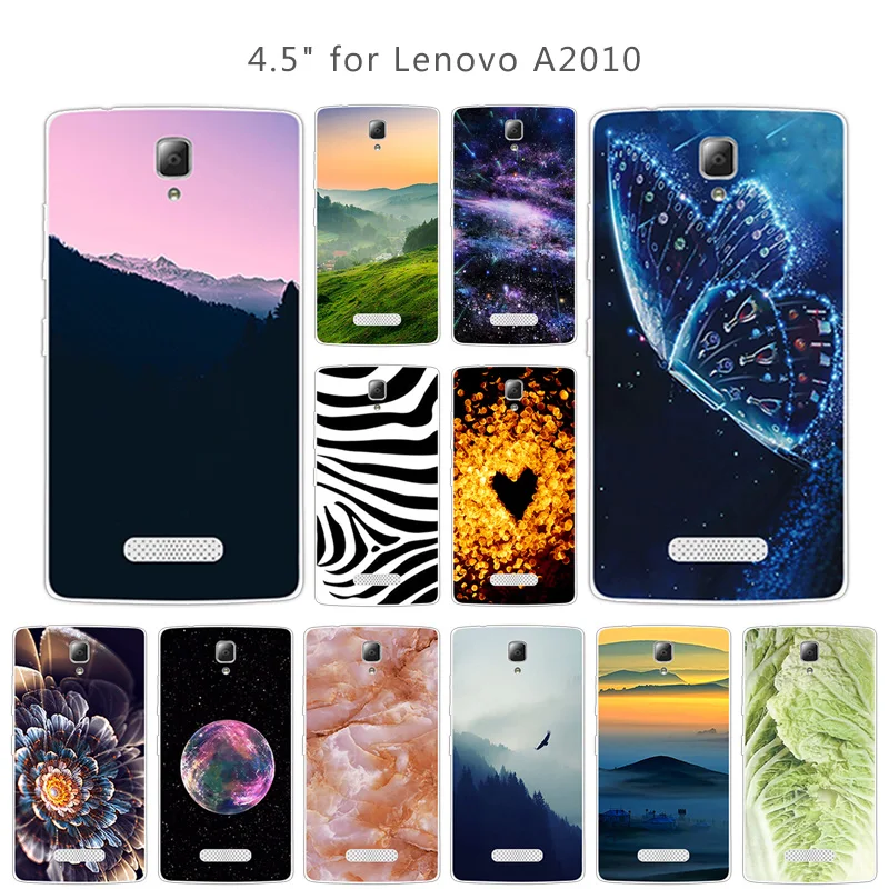 for Lenovo A2010 Soft TPU Mobile Phone Case Shell Skin Transparent Silicon Scenic Eagle Cover A 2010 Bag |