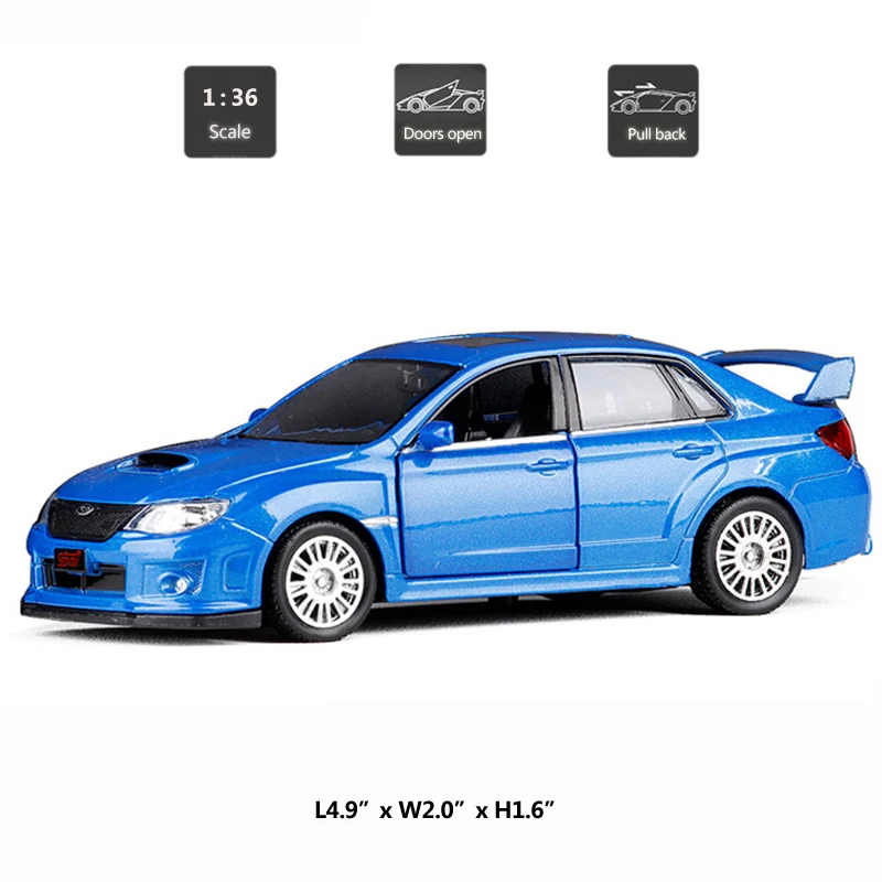 HOMMAT моделирование 1: 1 Subaru WRX STI автомобиль сплава литье под давлением игрушка