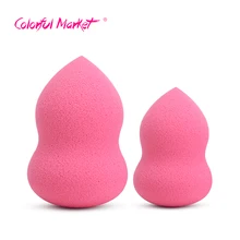 2017 Hot Sale High Quality 2Pcs Beauty Facial Makeup Sponge Cosmetic Flawless Powder Sponges 14 Colors