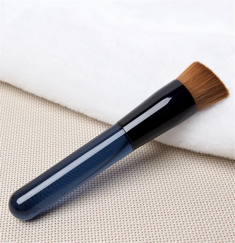 Япония 131 скошенная, плоская жидкая кисть для основы BB крем скульптуры контур макияж кисть с акриловой ручкой с чехлом