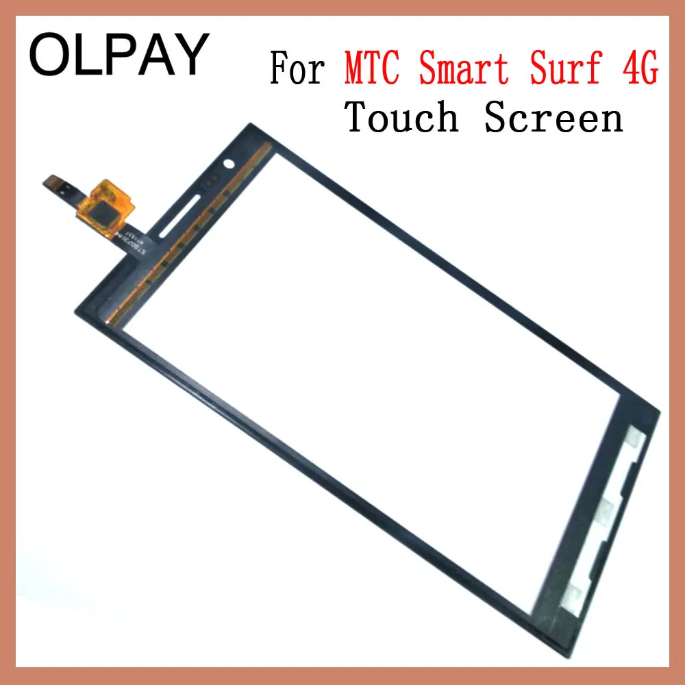 OLPAY 5.0'' New For MTC Smart Surf 4G Touch Screen Digitizer Panel Front Outer Front Glass Lens Sensor Free Adhesive+Wipes