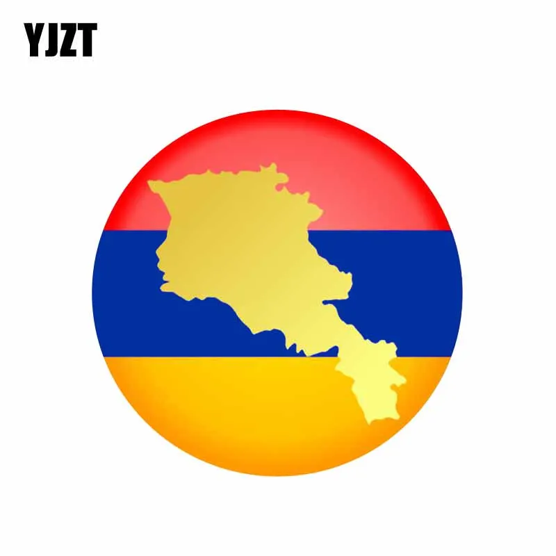 

YJZT 11.5CM*11.5CM Armenia Flag Decal Reflective Map Car Sticker Car Styling 6-0868