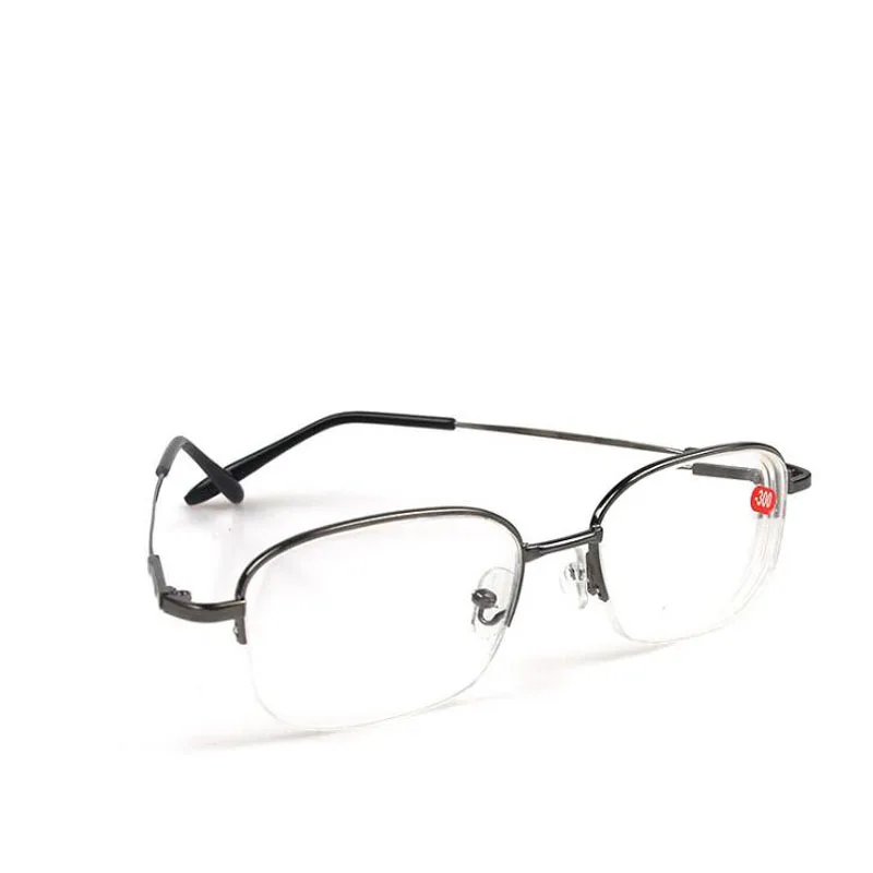 1,0-1,5-2,0 до-6,0 ультралегкие очки с металлической оправой, мужские Модные очки с серой оправой, квадратные близорукие очки
