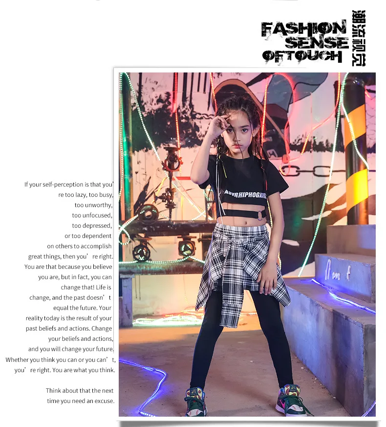 Summer baby girls clothing set dance hip hop boys girls  Clothes summer child girls sets Girls' suits 120 130 140 160 (2)