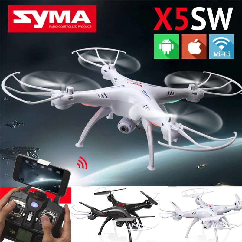 Buy Cheap Syma X5SW FPV Explorers 2 2.4Ghz 4CH 6-Axis Gyro RC Headless Flying Quadcopter Drone with HD Wifi Camera RC Drone Black White
