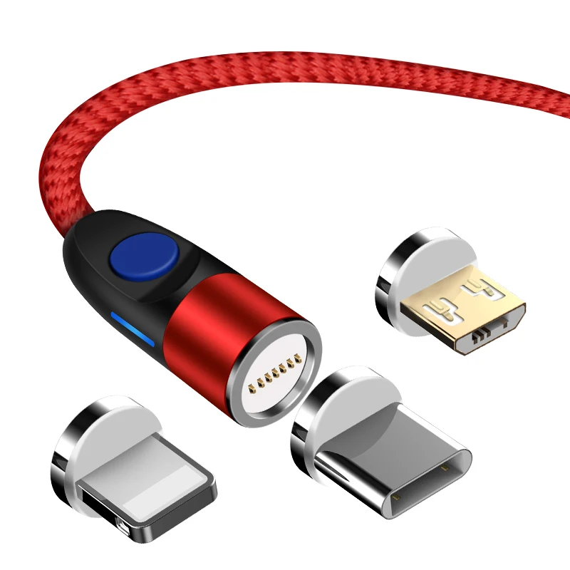 KingFriend Micro USB Магнитный кабель для быстрой зарядки 3 А usb type C кабели 1 м 2 м кабель для быстрой зарядки мобильного телефона