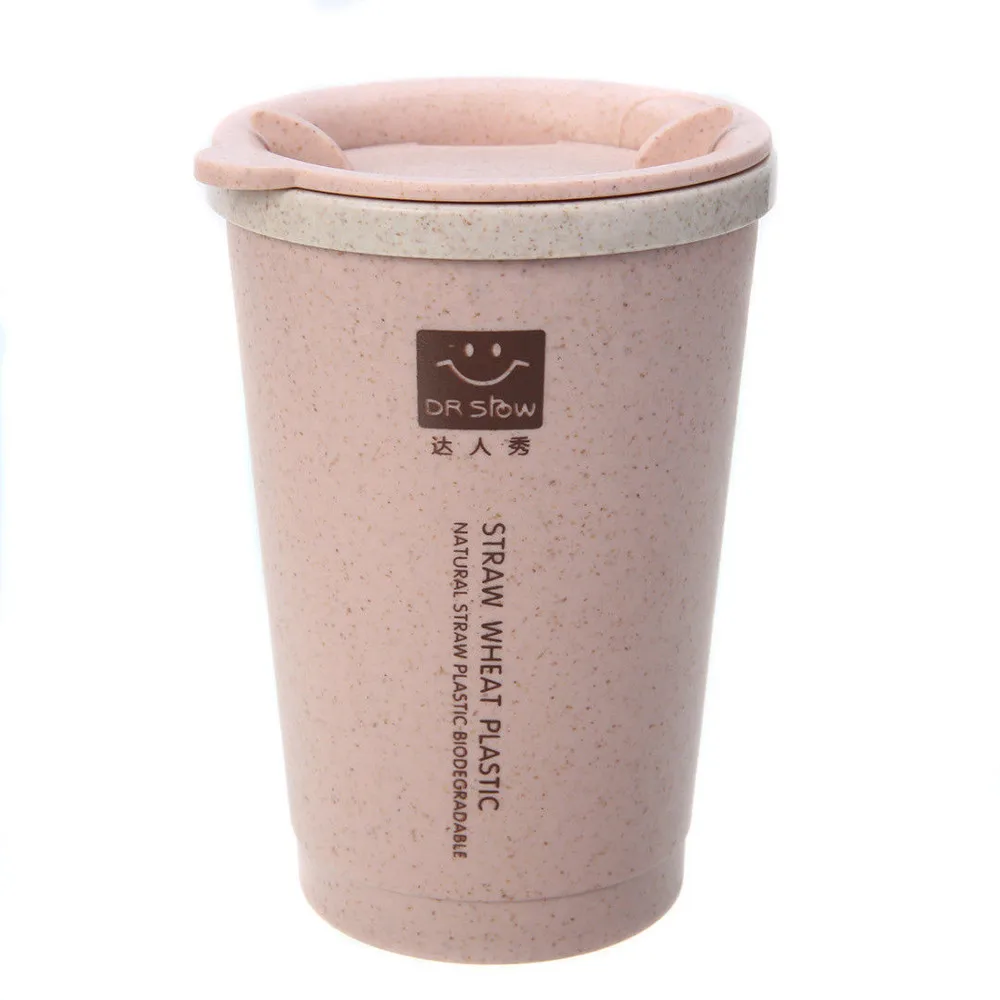 HSU горячая Распродажа чашка 280 мл пшеничная соломенная портативная двухслойная портативная офисный кофейный чайный чашка кружки подарки vnose de acero неизбежные