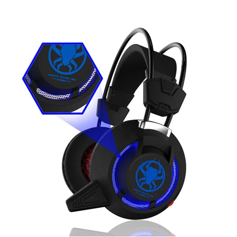 Проводные Игровые наушники Mega Bass со светодиодной подсветкой, звуковая гарнитура с микрофоном, гарнитура для телефона, компьютера, ПК, MP3 плеера