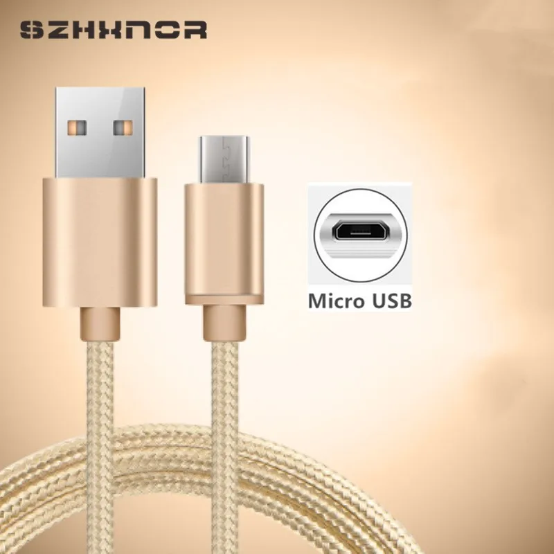 

Fast Charging Micro USB Cable Nylon Braided Wire Cord Metal Sync Charger Cables for Samsung Galaxy Huawei Xiaomi zte powerband