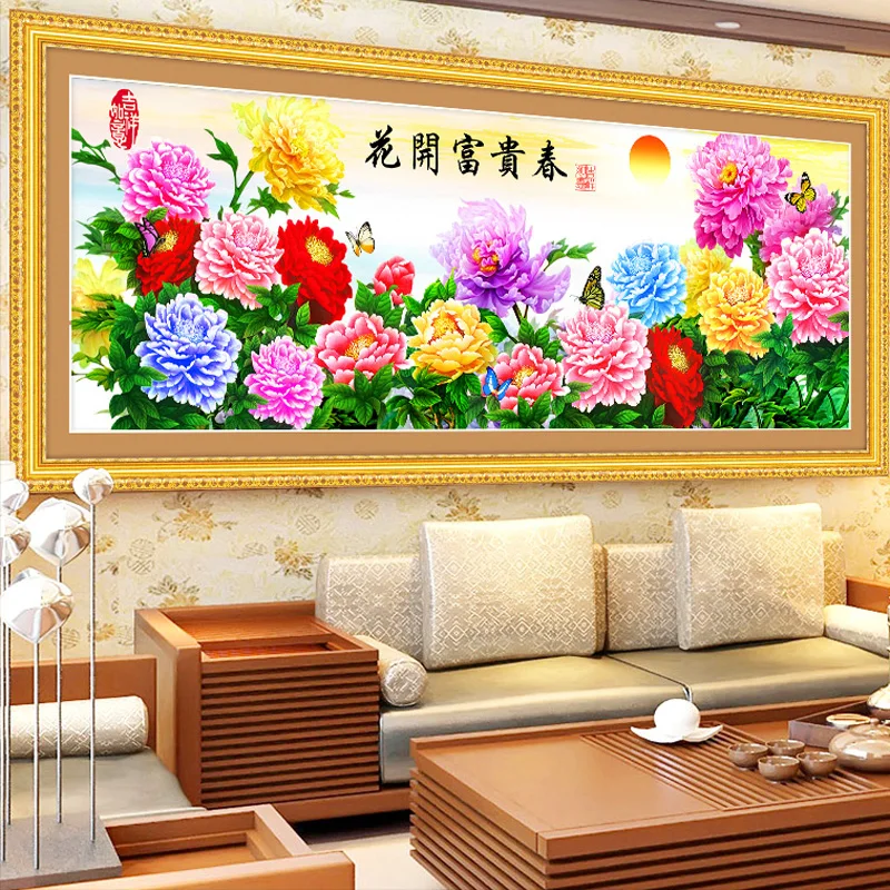 

Arts crafts Peony flowers diamond painting Round diamond 5d diy cross stitch Flower picture diamond embroidery Rubik's cube