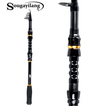 

Sougayilang Portable Fishingrod Telescopic Fishing Rod 1.8-3.6M Carbon Fiber Spinning Fishing Rod Fishing Tackle Pole olta pesca