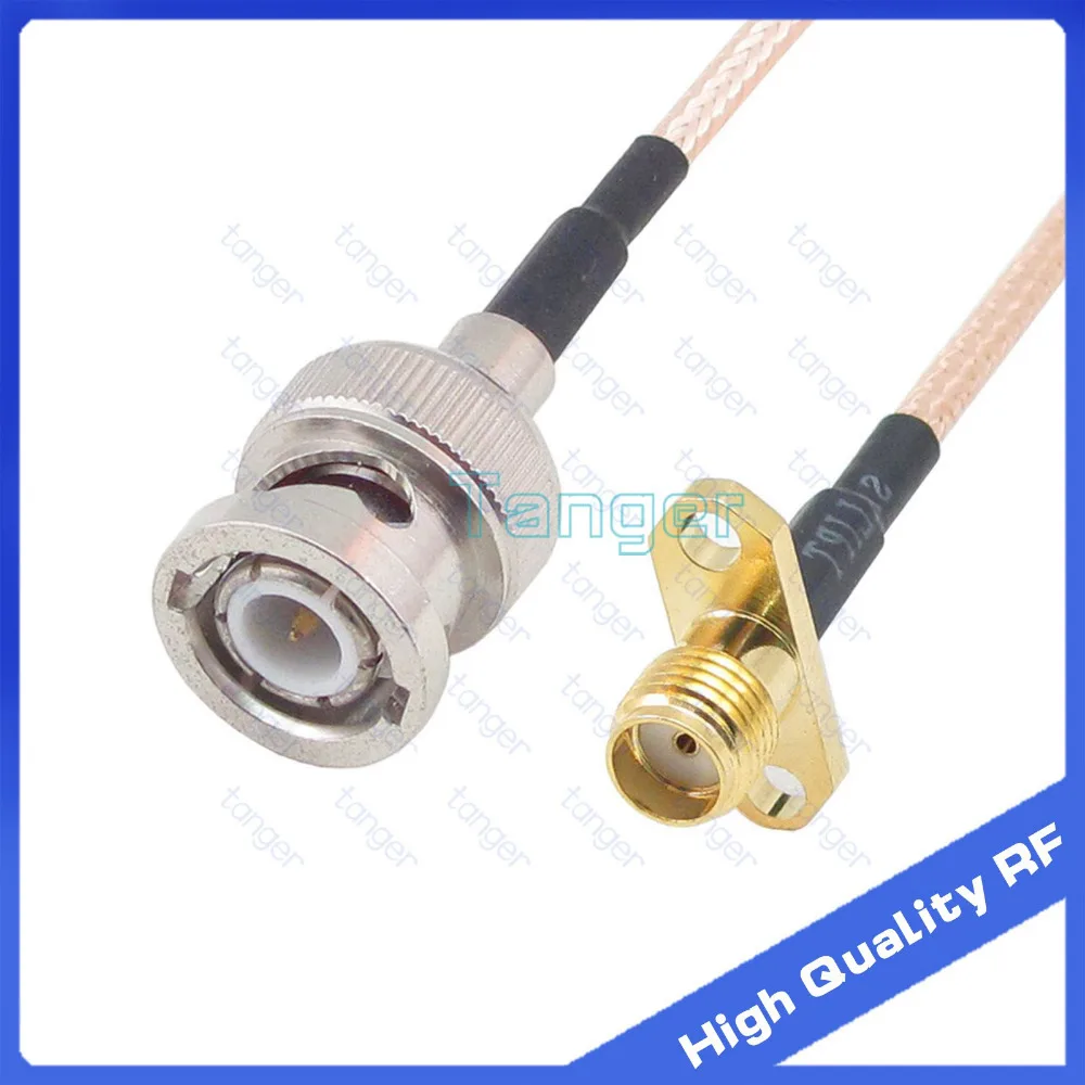 

female SMA jack 2 holes panel to Male BNC plug connector with 8in 20cm RG316 RF Coaxial Pigtail cable and high quality Low Loss