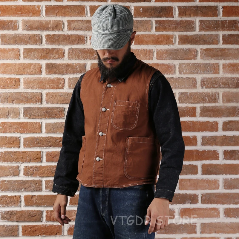 

Bronson Reproduction 1873 Nevada Gold Rush Canvas Vest Vintage Men's Waistcoat