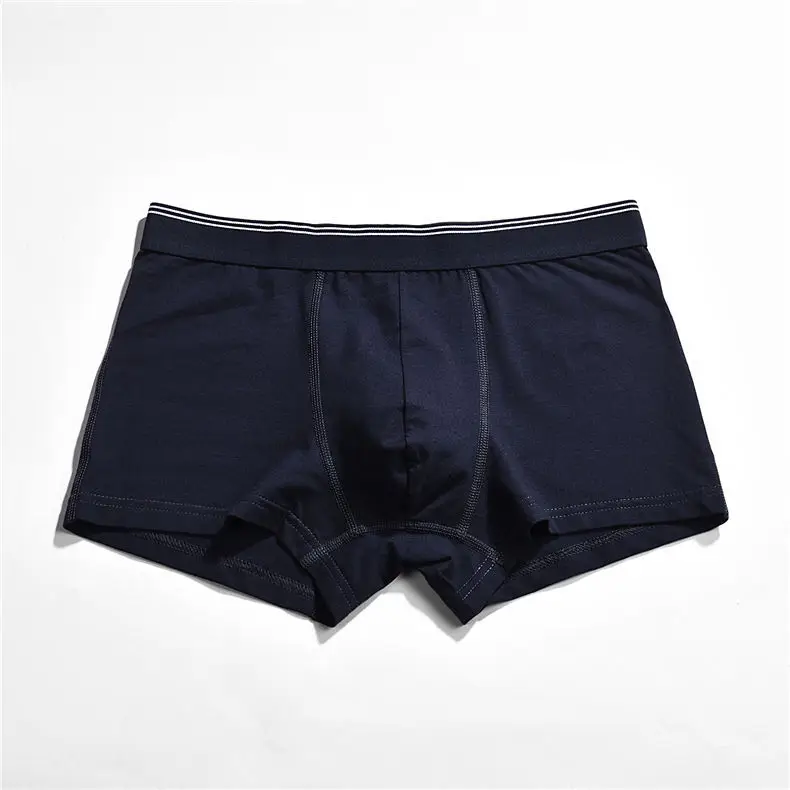 Brand MuLS 3Pcs Lot 6Color Combed Cotton Men Boxers Shorts Breathable Male Underwear Boy Bodysuit Men Under Pant Puls Size S-3XL11