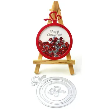 

Christmas Ornament Shaker Card Metal Cutting Dies for DIY Scrapbooking/Card Making/Kids Fun Decoration Supplies