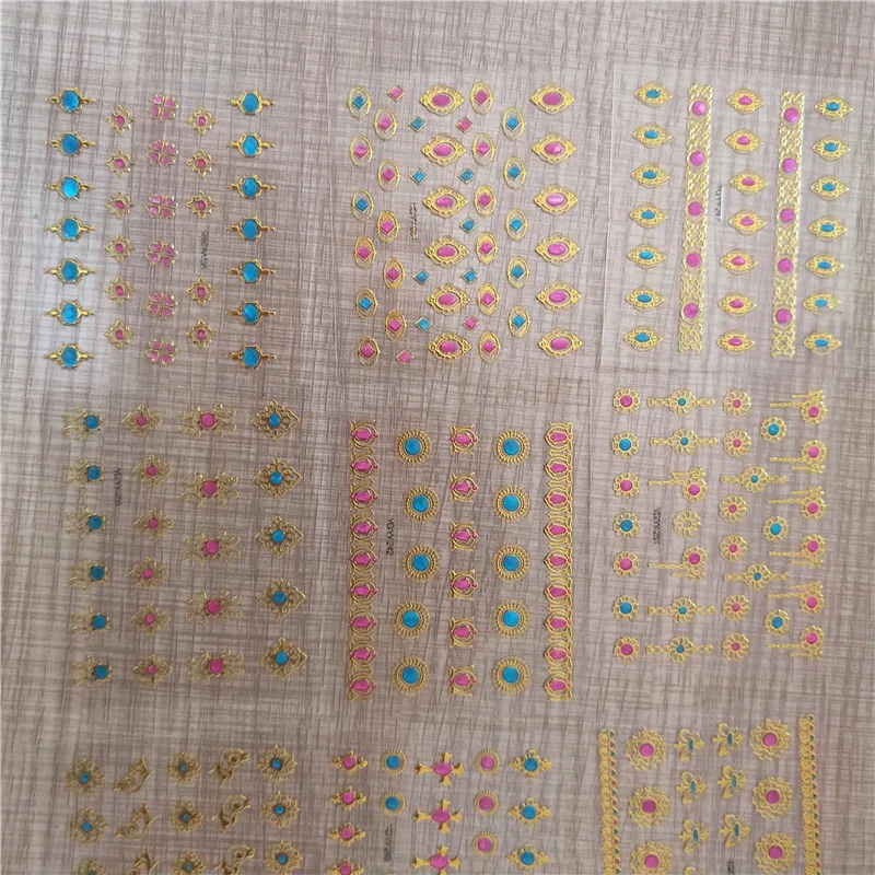 

12/30/24pc Nail Sticker Flower/Butterfly/Star/Jewelry/Geometry 3D Nail Art Sticker Self-adhesive Nail Decoration Sticker&Decal#N