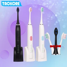 Новая умная 5 режимов звуковая зубная щетка перезаряжаемая ультра звуковая зубная щетка 2 шт головки 2 минуты таймер электрическая щетка