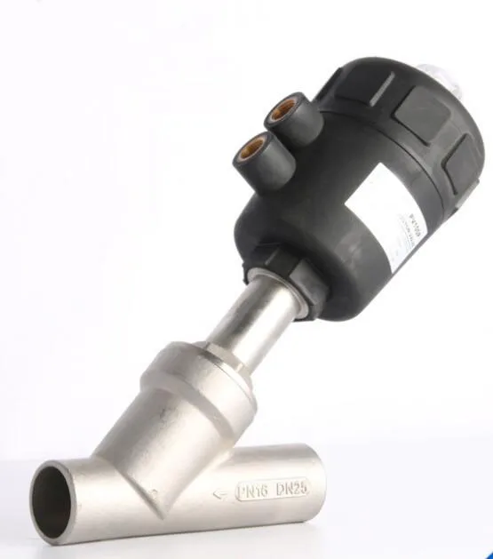 

2 inch 2/2 Way single acting angle seat valve normally closed pneumatic angle seat valve 80mm actuator