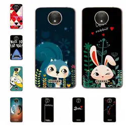 Coque для Motorola MOTO C плюс чехол Кролик животных фламинго мягкие ТПУ телефон в виде ракушки для MOTO C XT1723 XT1724 крышка Fundas Капа