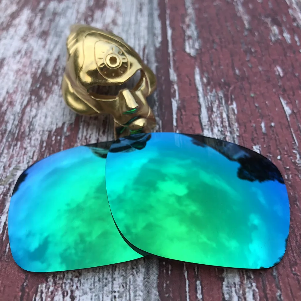

Glintbay 100% Precise-Fit Polarized Replacement Lenses for Oakley Holbrook Sunglass - Emerald Green Mirror