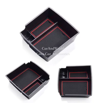 

For Hyundai ix35 2018 Central Console Armrest Storage Box Glove Box Inner Anti Slip Mat Plastic Car-Styling Accessories