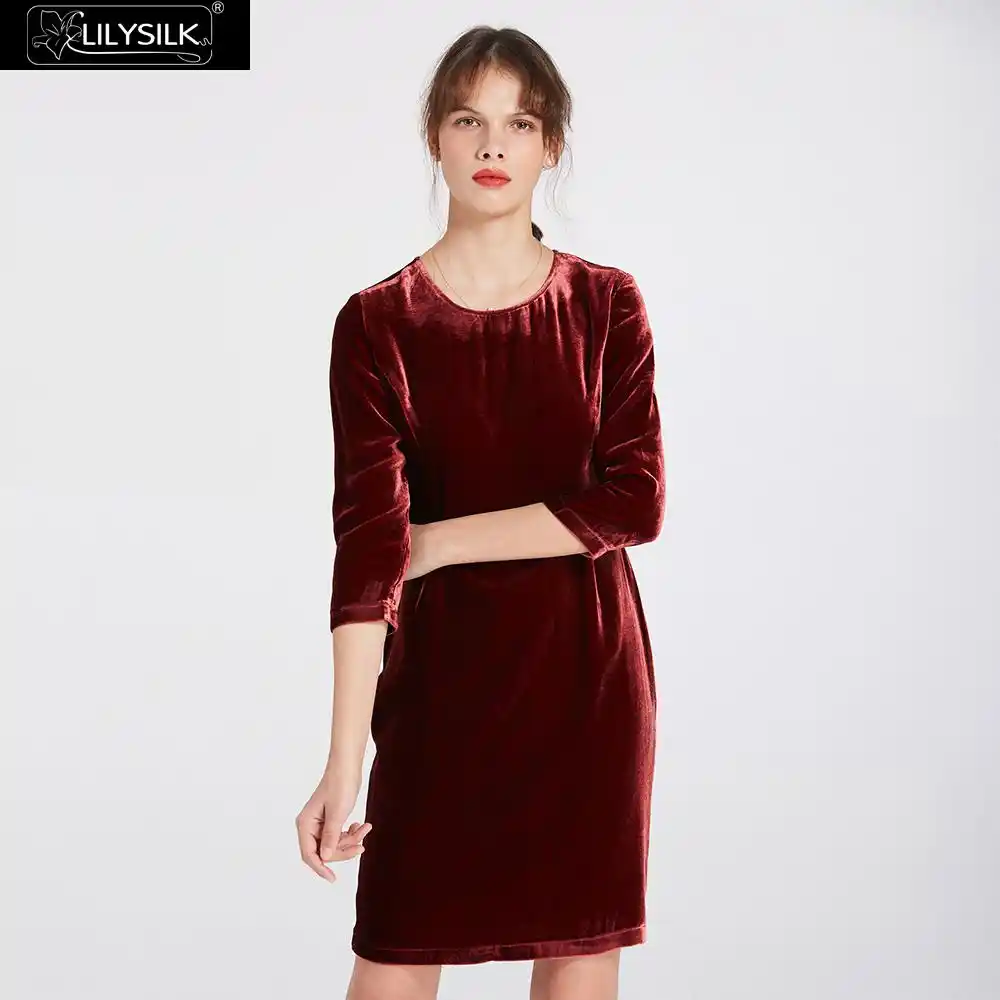 LILYSILK Dress High Quality Silk Velvet 