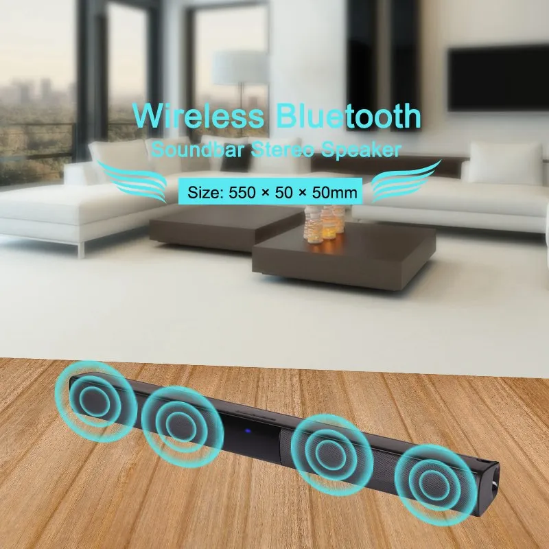 VTIN Топ беспроводной Bluetooth Саундбар динамик домашний кинотеатр Soundbar, сабвуфер с RCA 3D стерео колонка с объемным звуком