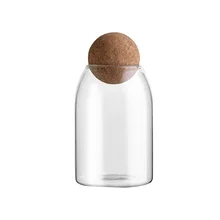 800 мл прозрачный стеклянный резервуар для хранения из боросиликатного стекла Герметичные банки пищевой контейнер для круп с пробкой(круглый шар, м