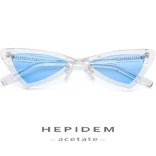 Ацетатные поляризационные солнцезащитные очки для женщин, фирменный дизайн, новинка, прозрачные, зеркальные, полностью женские солнцезащитные очки «кошачий глаз» для женщин