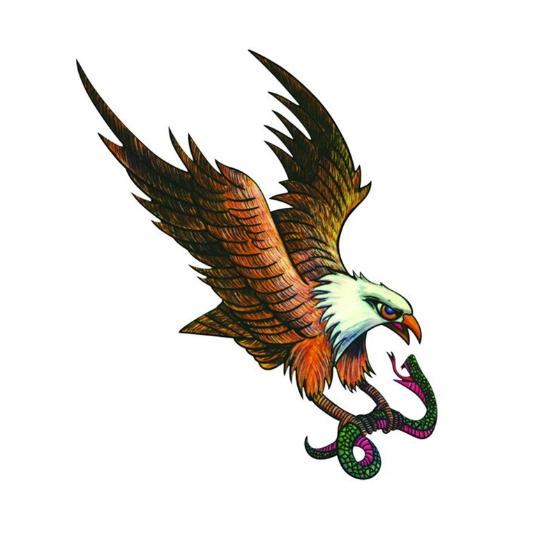 

13*27cm Personal Decal Decor Flying Hawk Car Sticker Auto Truck Hood Side Eagle Eagle Flag Sticker DIY Decal on Car Window Body