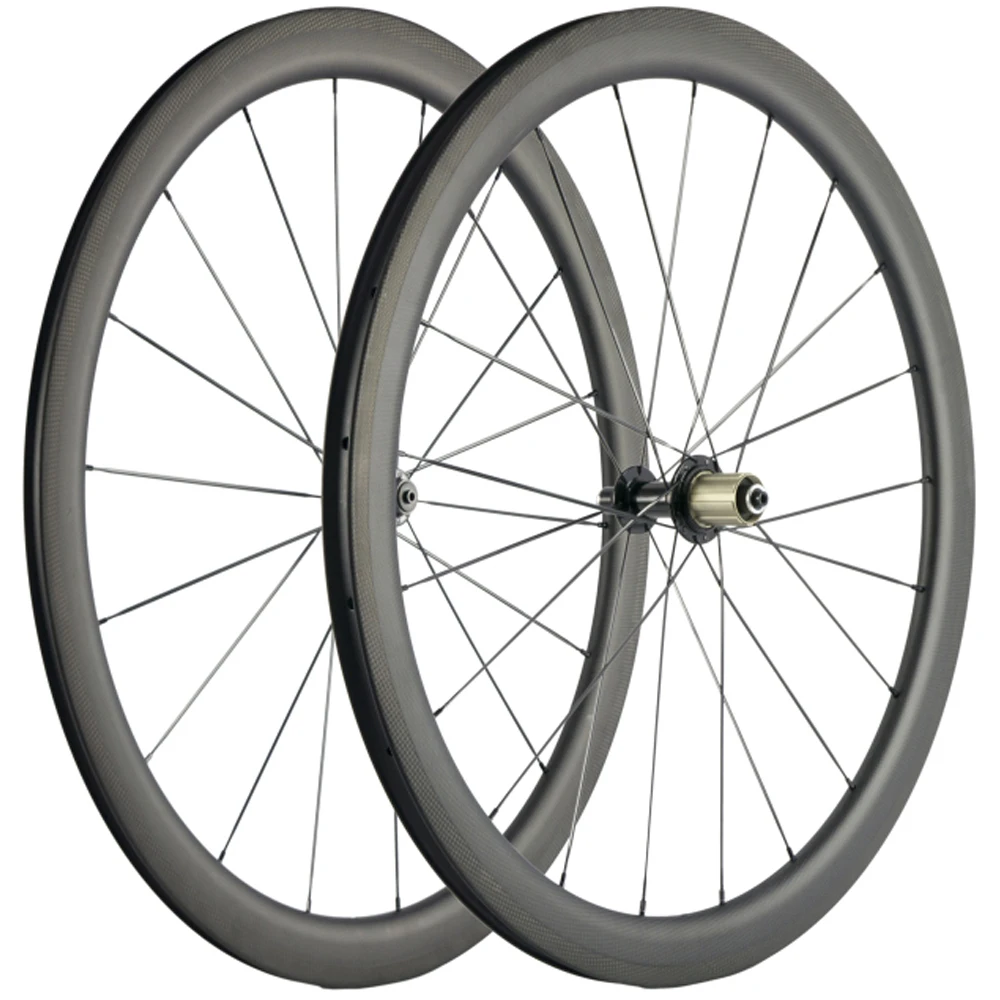 Carbon Wheels Road Bike 45mm Clincher 700C Wheel 25mm Wide U shape 3K