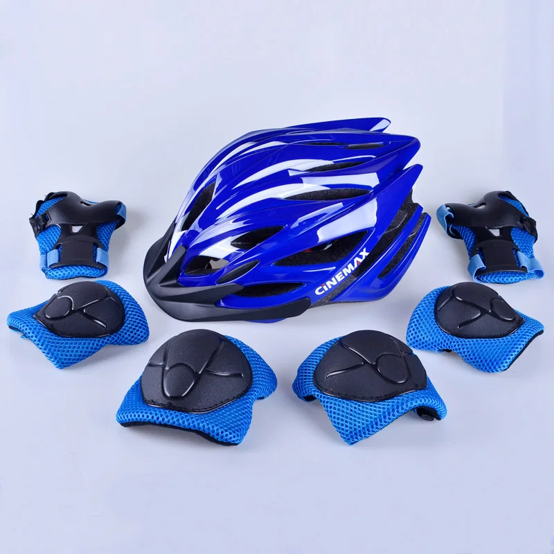 

7Pcs Bicycle Helmet Ice Skate Balance Protective Gear Helmet Set for 3-5 Year-old Girls Skateboard Riding Cycling Bicycle Helmet