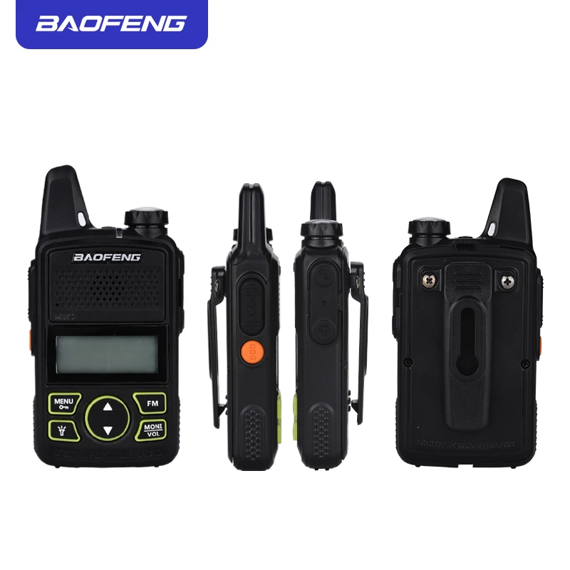 Baofeng bf-t1, детская портативная рация, мини, для детей, двухстороннее радио, UHF, портативное, FM, функция Ham, USB, ультра-тонкое, микро радио для вождения