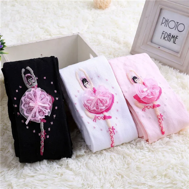 Fashion Baby Clothing Kids Baby Girl Tights Stockings Ballet Flower Pattern cotton Cartoon Pantyhose New