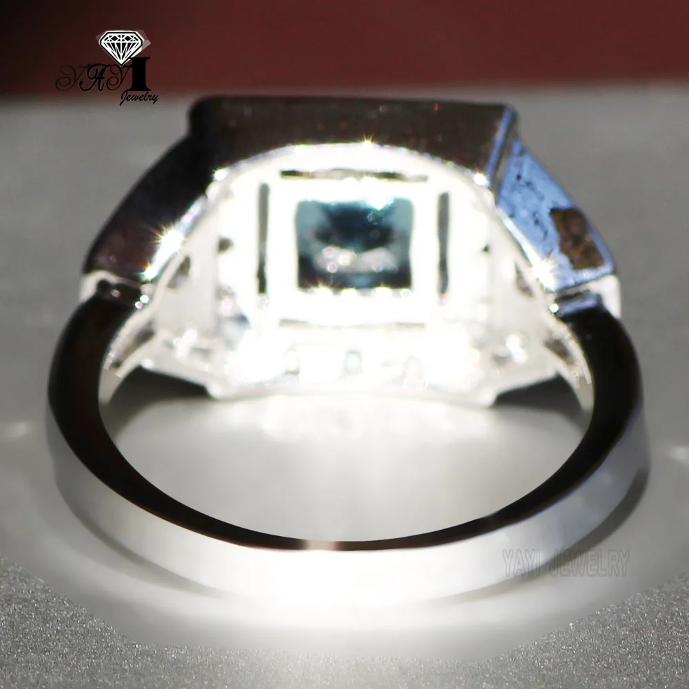 Ювелирные изделия yayi Princess Cut 3 6 CT мульти циркон серебряный цвет обручальные