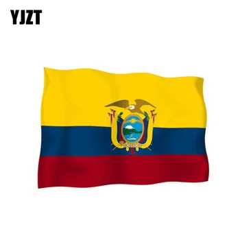 

YJZT 11.8CM*8.3CM Personality Funny Ecuador Flag Decal PVC Car Sticker Accessories 6-0324