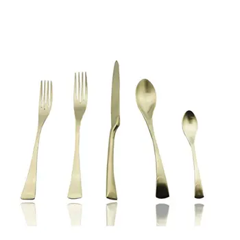 

Luxury Dinnerware Set Stainless Steel Plating Gold Blue Black Knife Fork Tableware Cutlery European Western Food Set 20 pieces