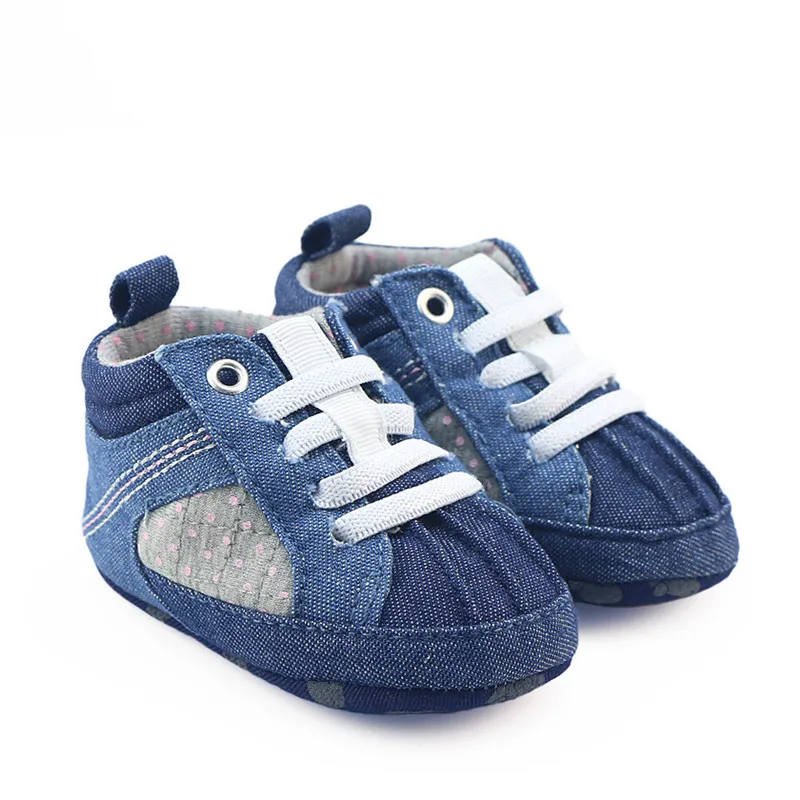 Baby Shoes Boys Branded First Walkers Denim Infant Canvas Baby Walkers