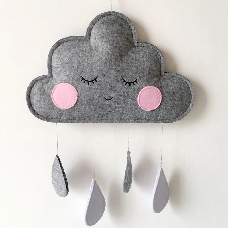 Скандинавские войлочные облака Капля Подвеска на стену украшение для детской комнаты декоративная детская палатка декор для детской комнаты реквизит для фотосессии