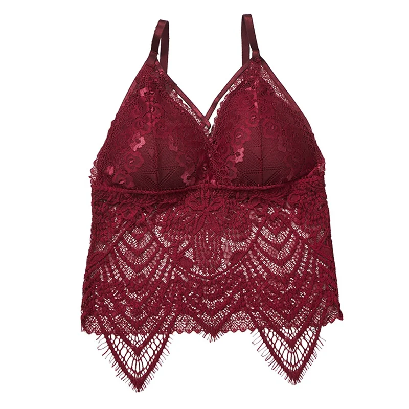New Ladies Big Size Triangle Cup Lace Push Up Bra Black Bralette Deep V Women's Bras Underwear Large | Женская одежда