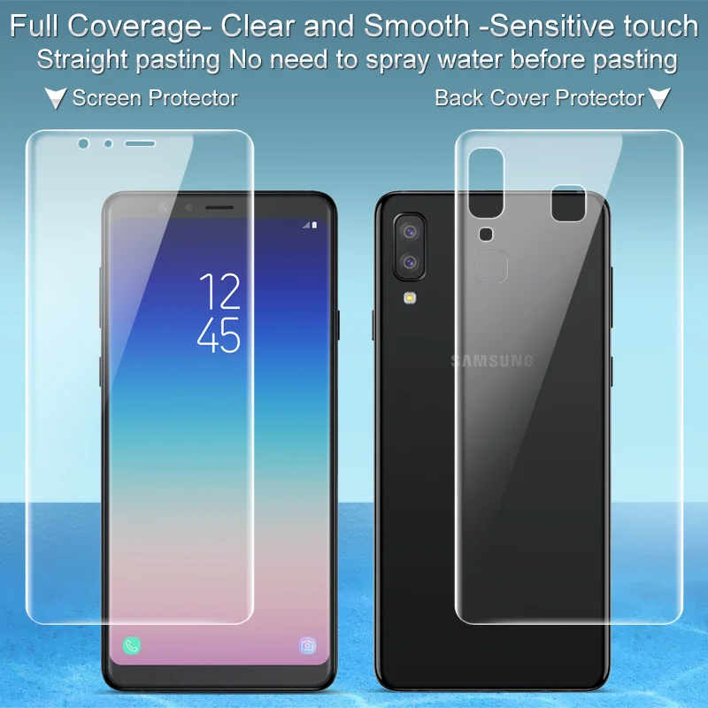

IMAK 3D Full Cover 2Pcs Front + 2Pcs Back Soft Hydrogel Screen Protector For Samsung Galaxy A9 Star G8850 Protective Film