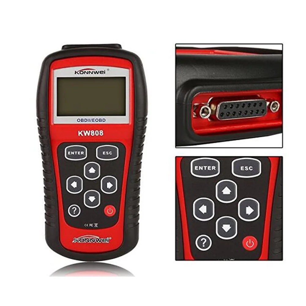 Автомобильный сканер Konnwei KW808 считыватель кодов MS509 EOBD/OBD2 инструмент для сброса