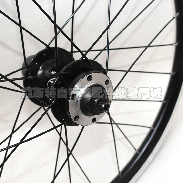 Sale 20inch Folding BMX Bike Sealed bearing Disc V Brake 28Hole Bicycle Double Rim 406 100/135mm Wheels Wheelset Ring 0