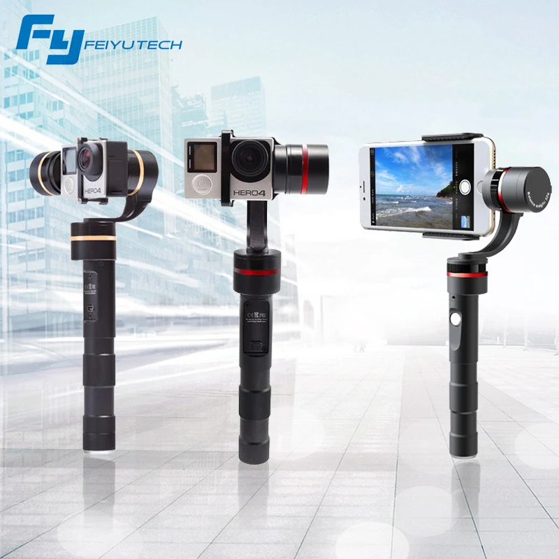 

Feiyu FY G4 Plus Youth Edition G4S G5 3 Axis Brushless Handheld Steady Gimbal Stabilizer for GoPro hero Mobile Phone