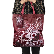 Квадратная сумка-шоппер с бабочкой, большая дорожная Экологичная Складная ручка, многоразовая Портативная сумка на плечо из полиэстера