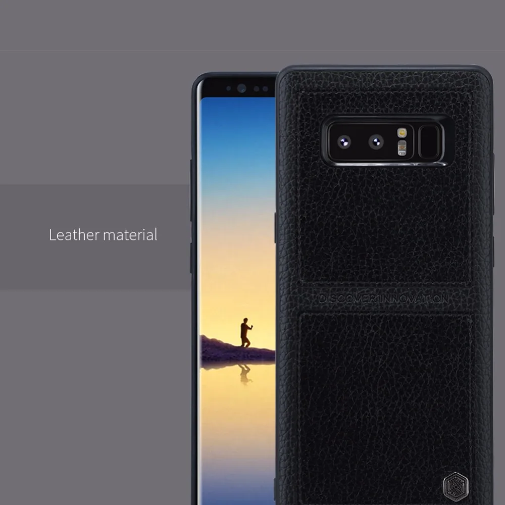 Для samsung Galaxy Note 8 Nillkin burt Бизнес Стиль жесткий Роскошный кожаный чехол для samsung Note 8 6," чехол для телефона