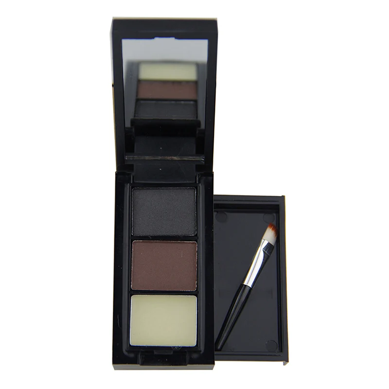 

3 Color Eyebrow Powder Eye Brow Palette Shading Cosmetic Makeup Salon Kit Y15