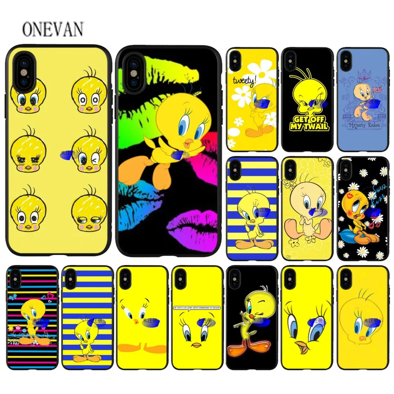 Мультфильм Твити Piolin мягкий чехол для мобильного телефона Apple iPhone 7 8 6 6S Plus X XS Макс